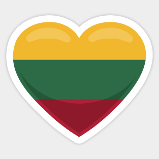 Lithuania Flag Heart Sticker